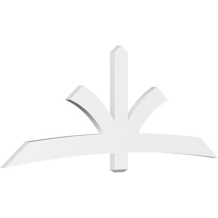 Ekena Millwork Davenport Architectural Grade PVC Gable Bracket, 96"W x 36"H x 2"D x 6"F, 9/12 Pitch GBP096X36X0206DAV00